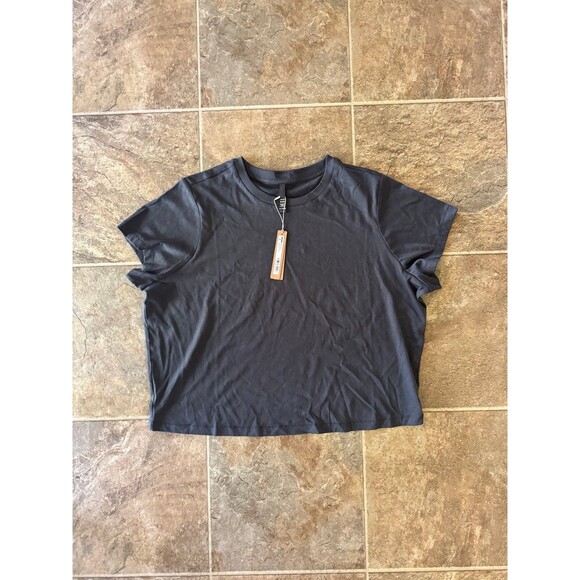 Skims Relaxed Shrunken T-Shirt Ash Size XL - Picture 2 of 8